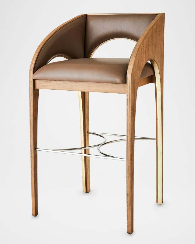 Arches Leather Barstool 32"